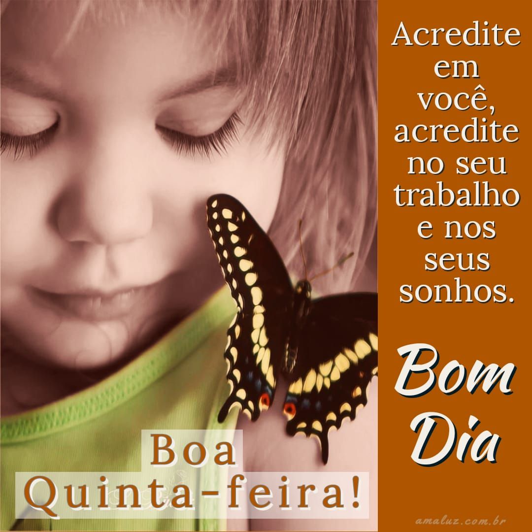 Quinta feira bom dia com otimismo