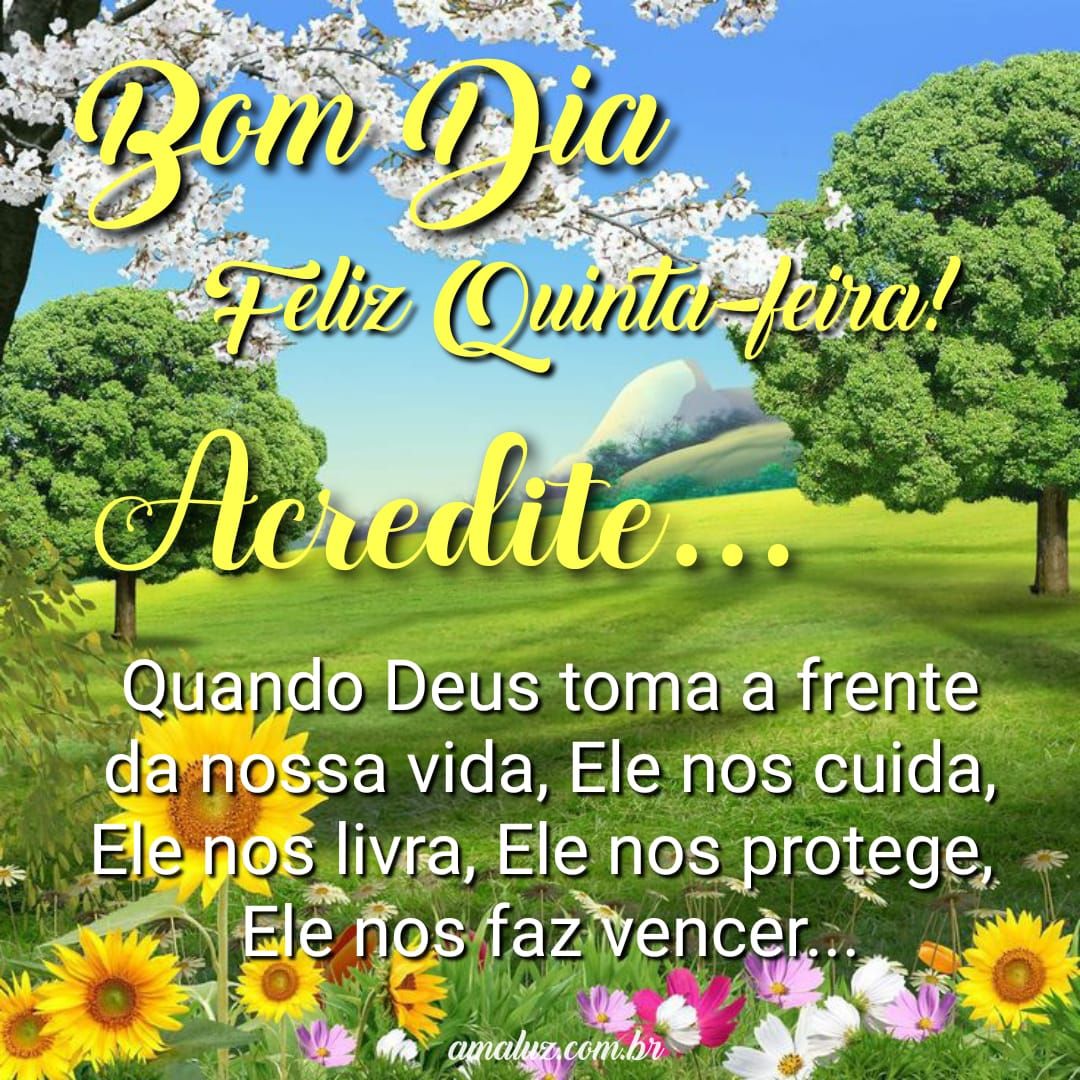 Tenha uma feliz quinta feira com otimismo bom dia