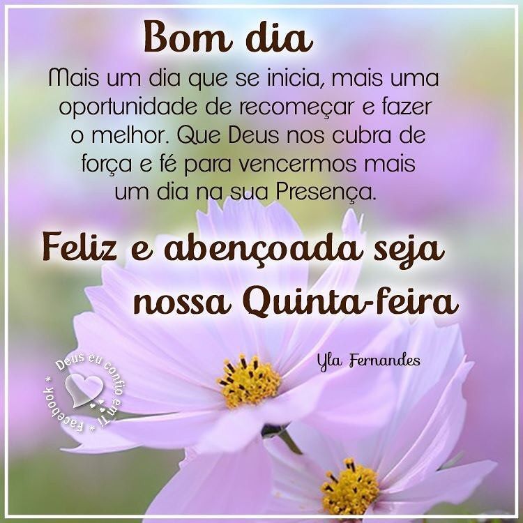 Abençoda feliz e alegre quinta feira.