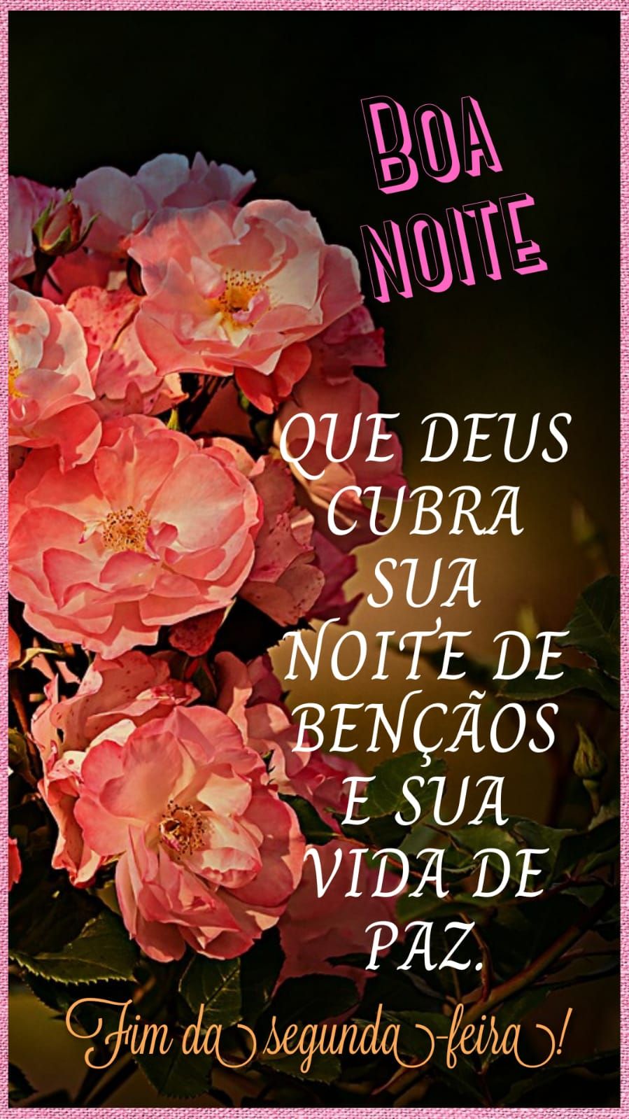 Boa noite de segunda feira com Deus