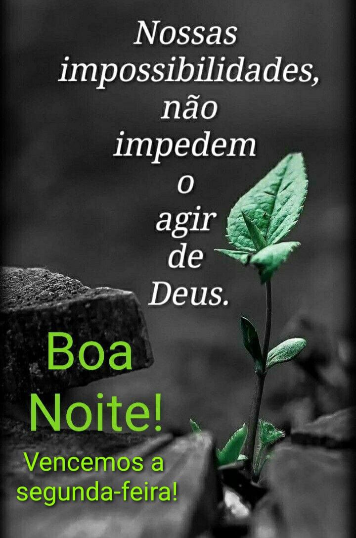 Boa noite vencemos a segunda feira