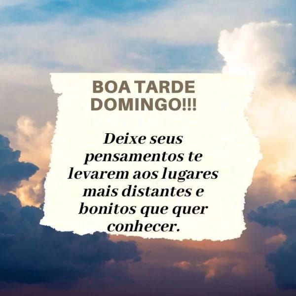 Boa tarde domingo