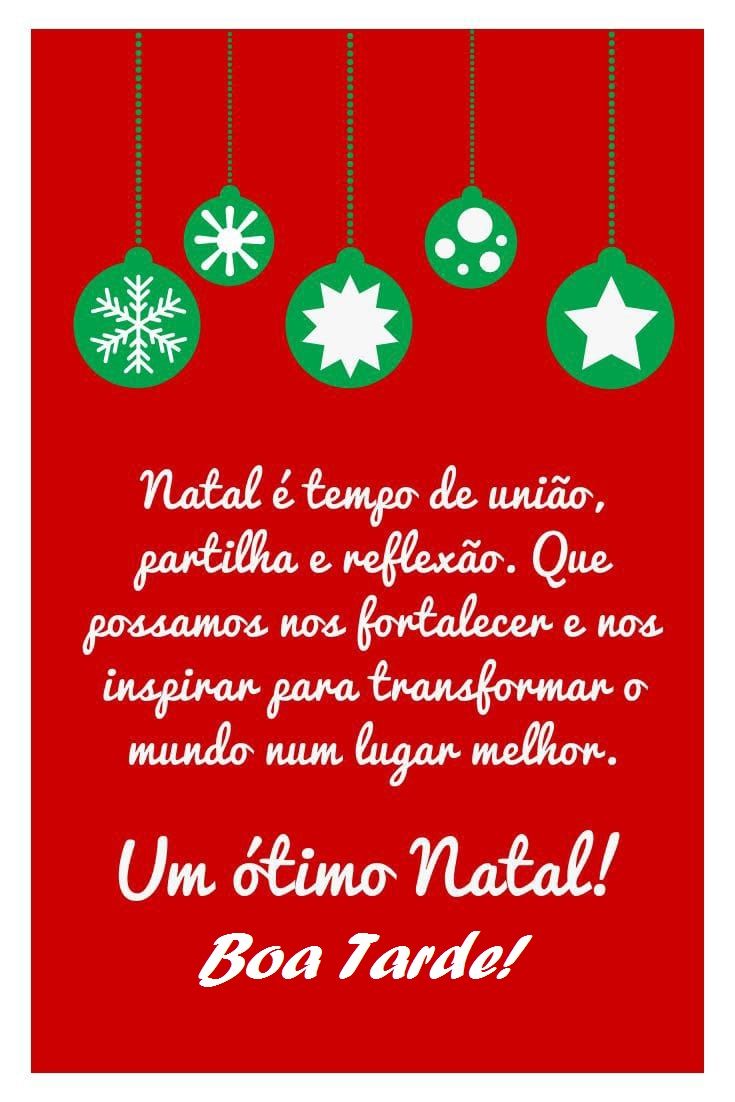 Boa tarde e um ótimo natal