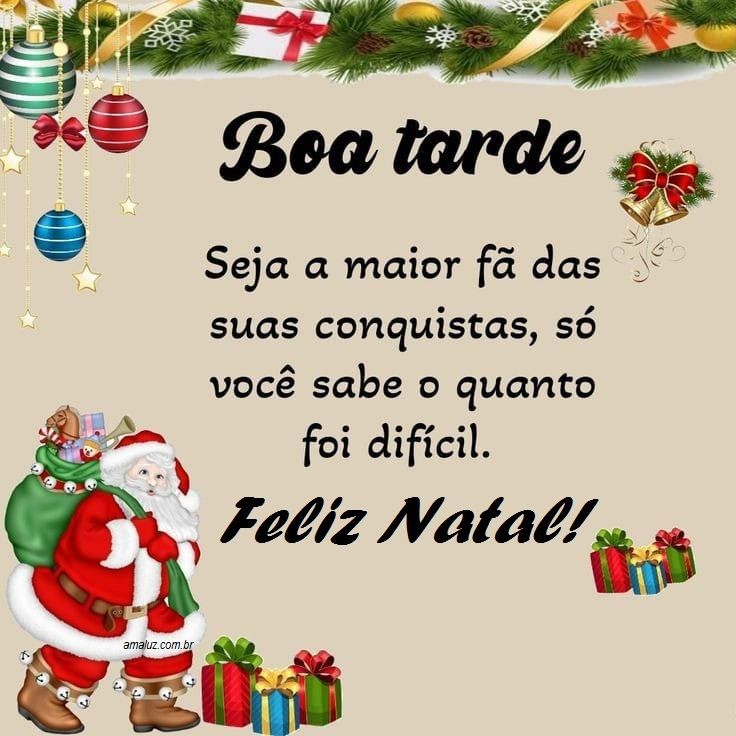 Boa tarde natal de conquistas
