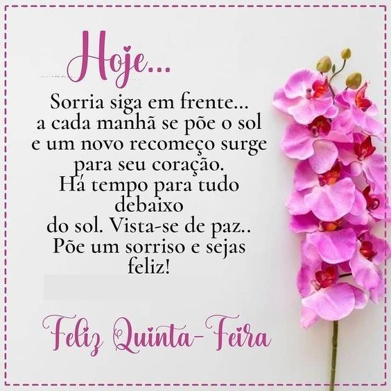 Bom dia! Feliz quinta com amor e fé