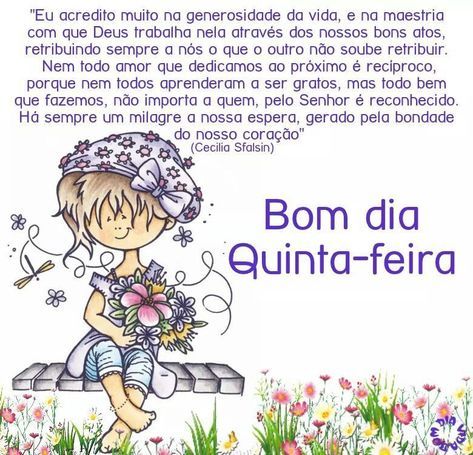 Carinhosa e bonita seja essa quinta feira