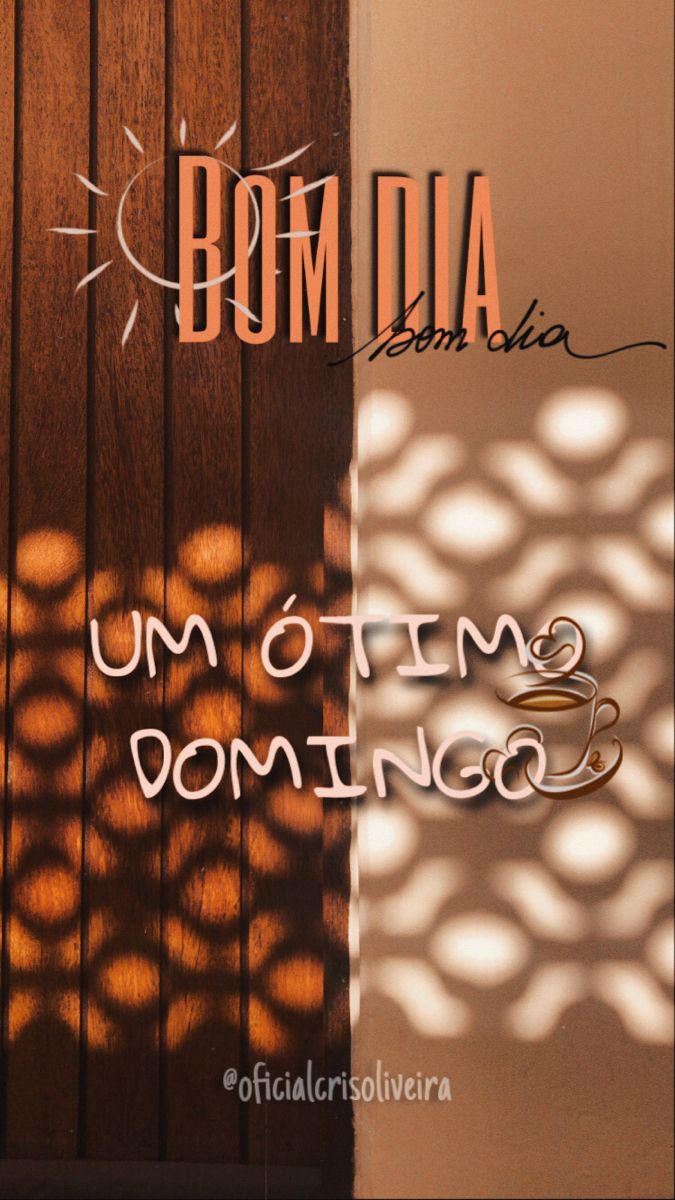 Bom dia ótimo domingo