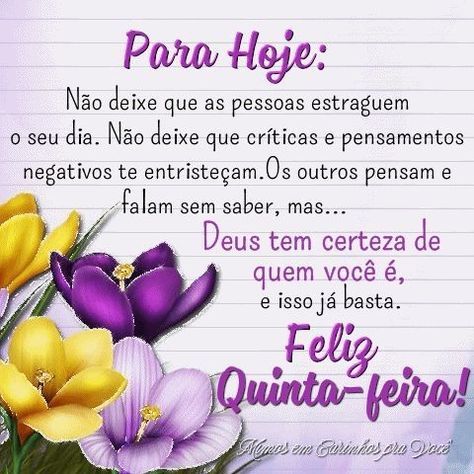 Bom dia com flores e bençãos para uma ótima quinta feira.