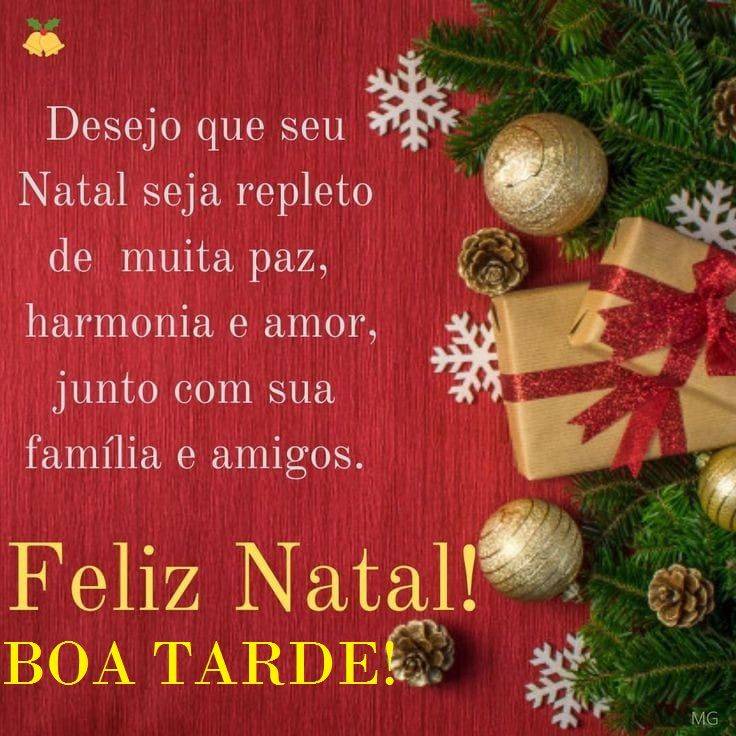 Desejo um natal de paz, boa tarde
