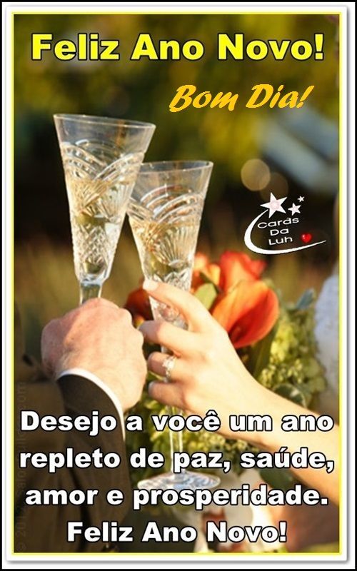Feliz ano novo com bom dia