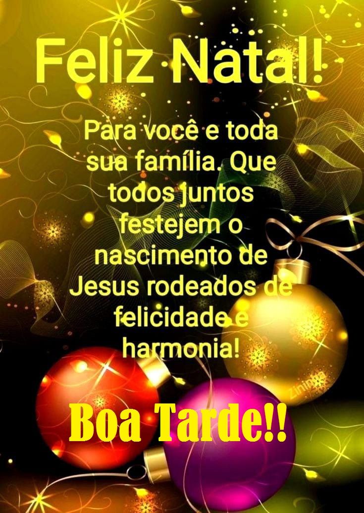 Feliz natal para você e toda sua família