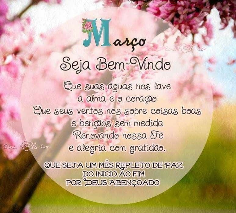 Março seja bem vindo