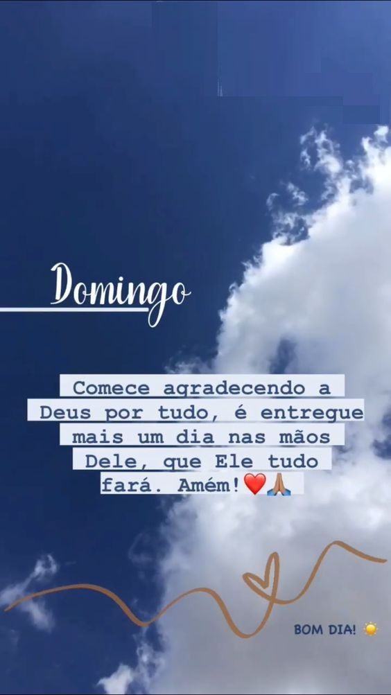 Motivação bom dia de domingo