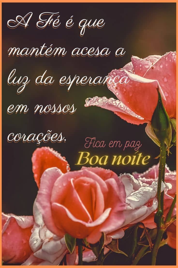 Boa noite! A fé nos traz esperanças.