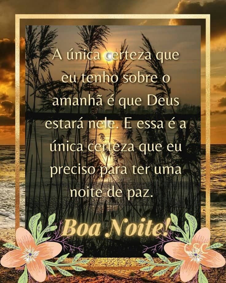Boa noite com paz e Deus