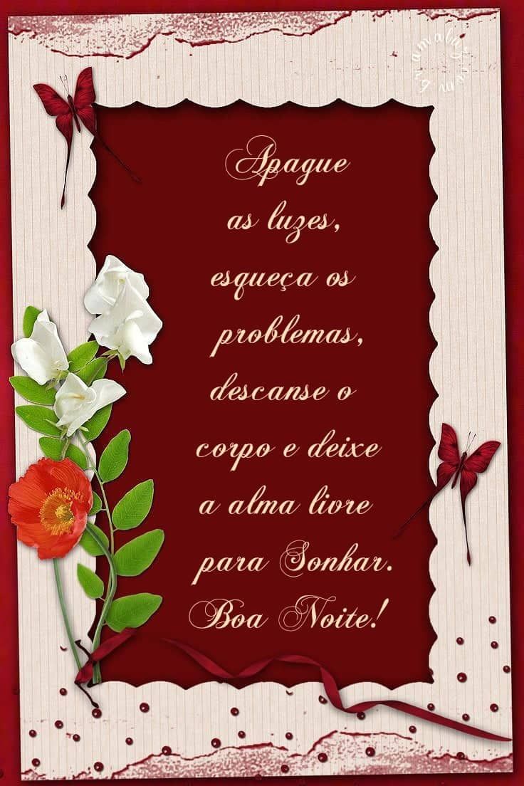 Boa noite e um sono tranquilo