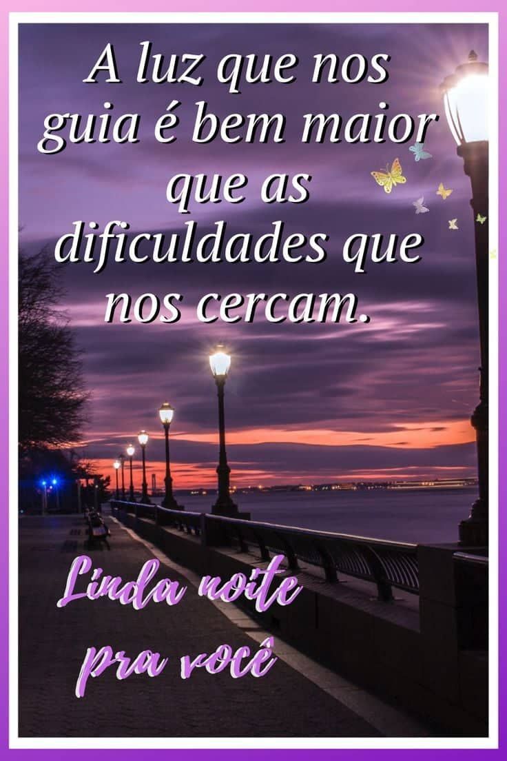 Boa noite positiva e cheia de paz