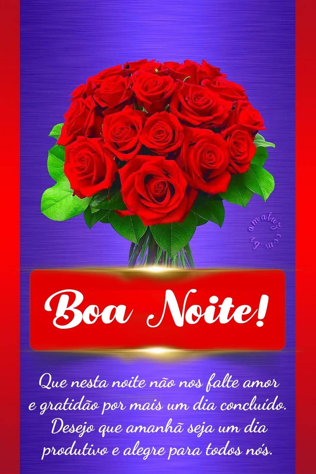 Boa noite que não nos falte paz e tranquilidade