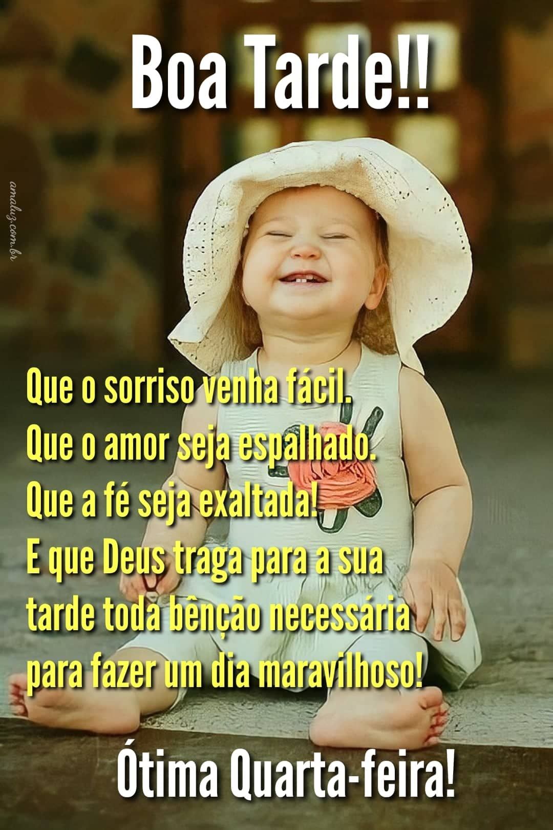 Boa tarde ótima quarta feira