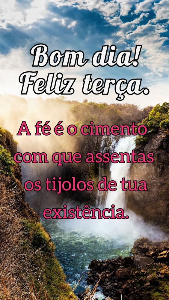 Bom dia Feliz terça feira e uma bela manhã
