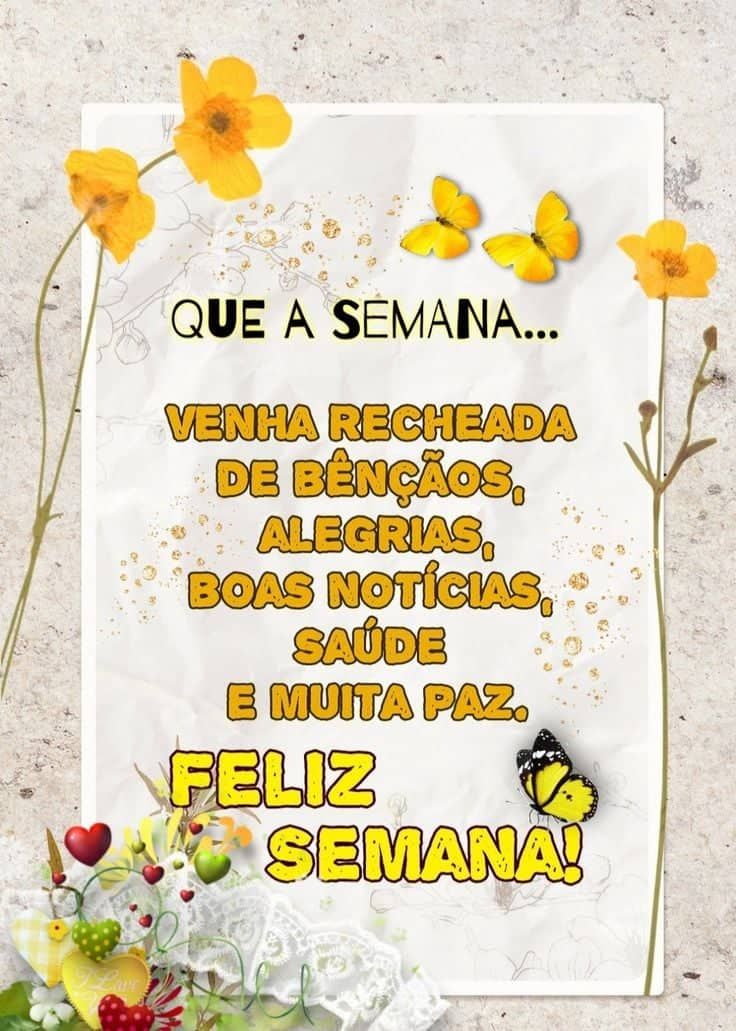 Bom dia feliz semana