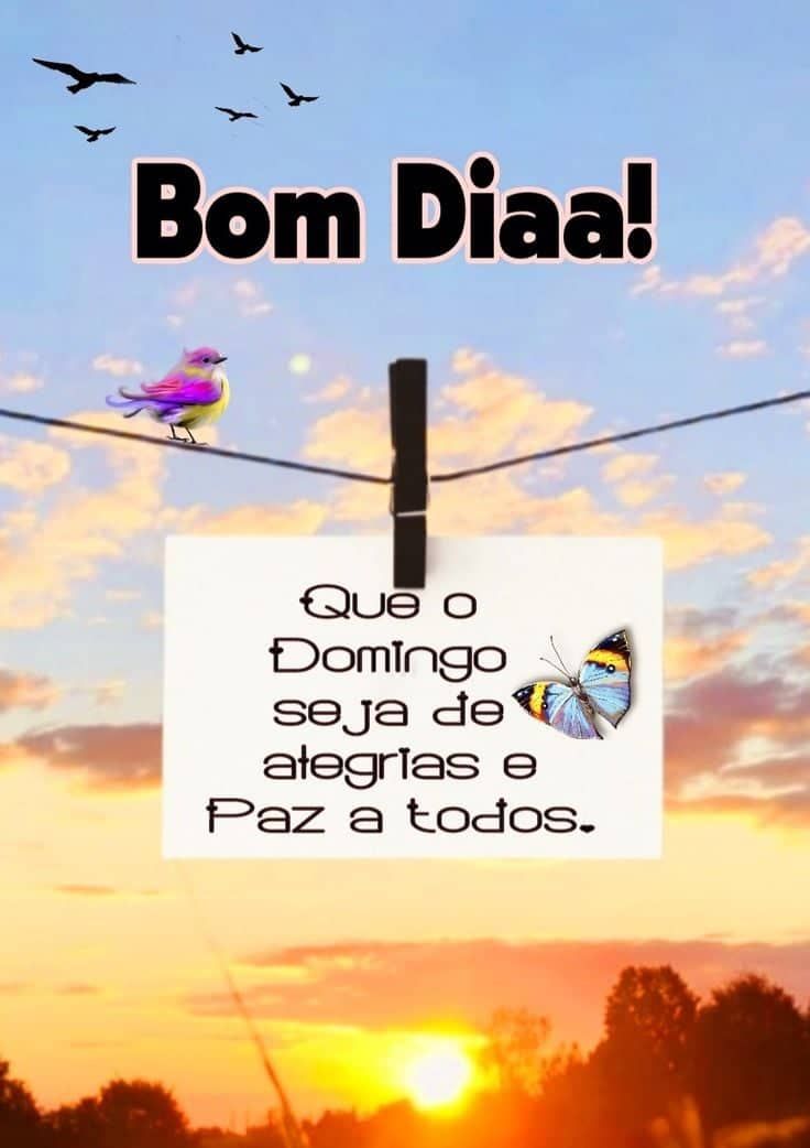 Bom dia que o domingo seja de alegria