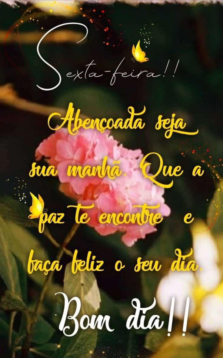 Bom dia sexta feira abençoada