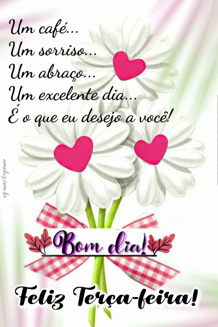 Desejo tudo de bom para seu dia de terça feira