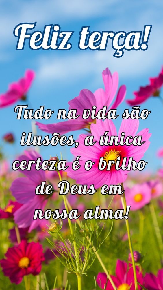 Feliz terça feira, tenha certeza que Deus cuida de nos