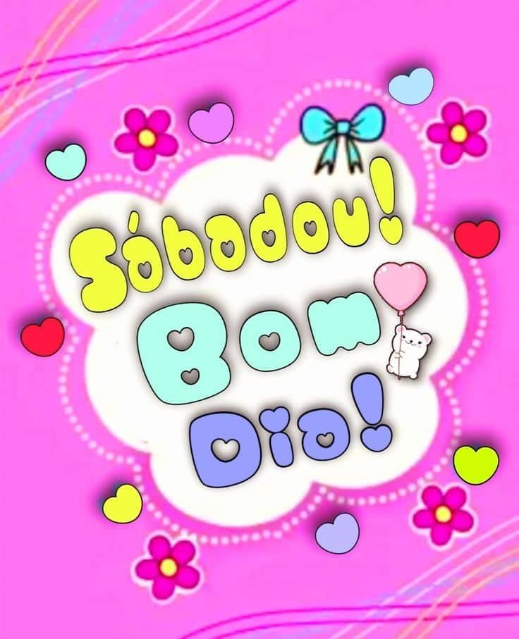 Figurinha de bom dia sábado