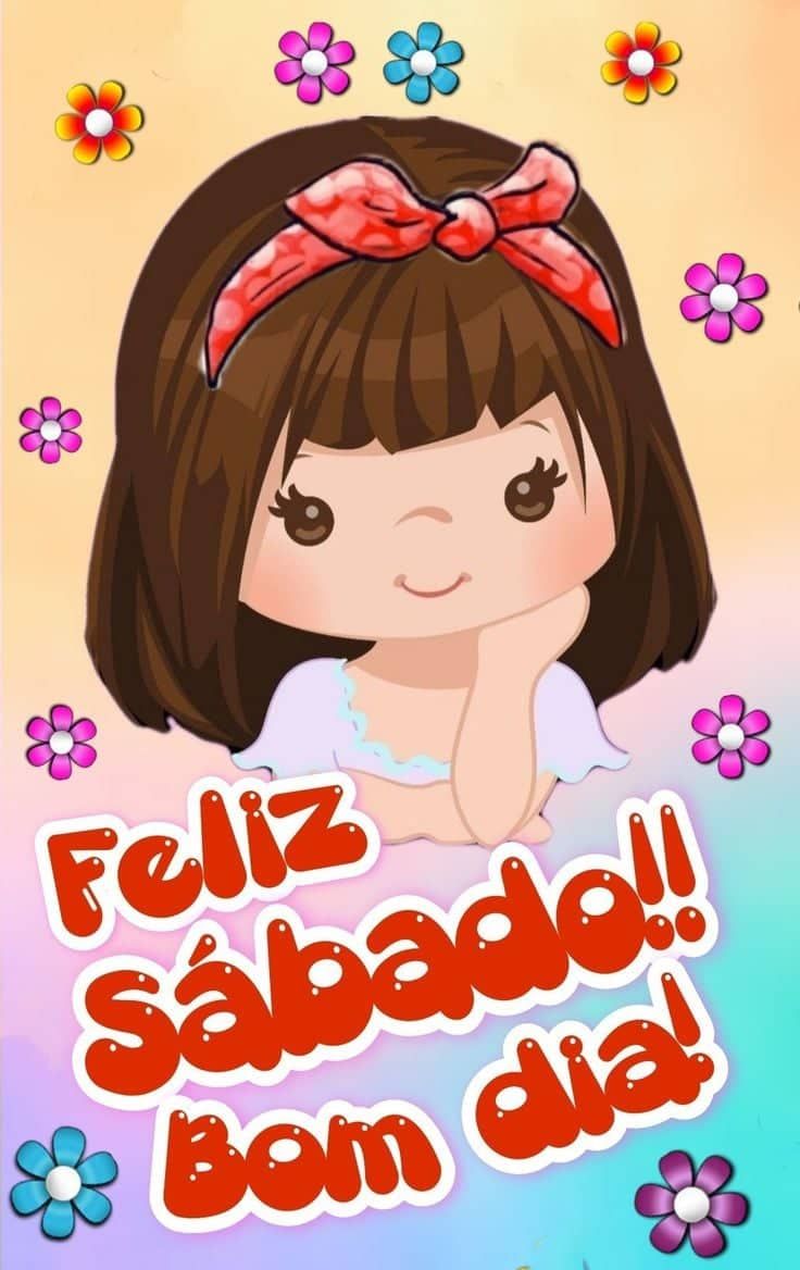 Figurinhas fofas de feliz sábado