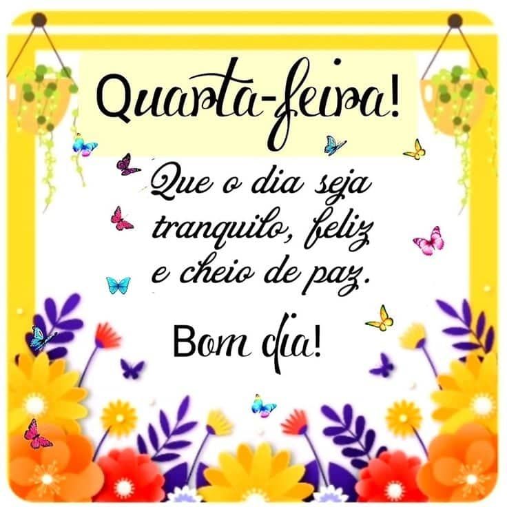 Que o dia seja cheio de paz bom dia quarta feira