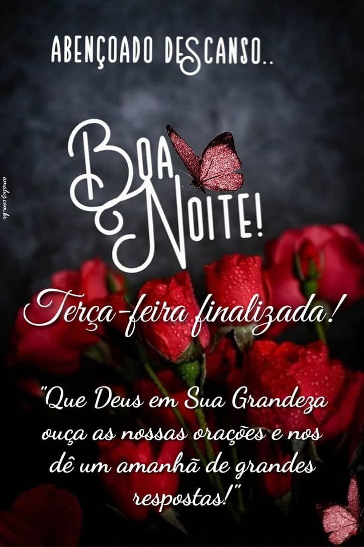 Terça feira finalizada boa noite