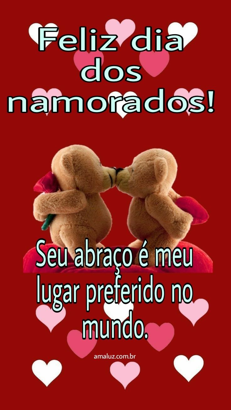 Um feliz dia dos namorados com abraços.
