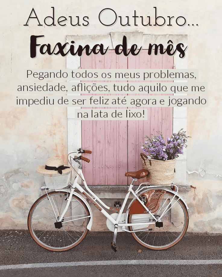 Adeus outubro boas vindas novembro