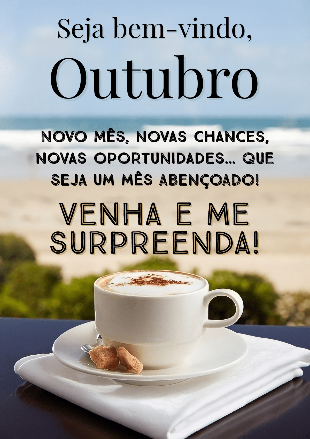 Bem vindo outubro frases