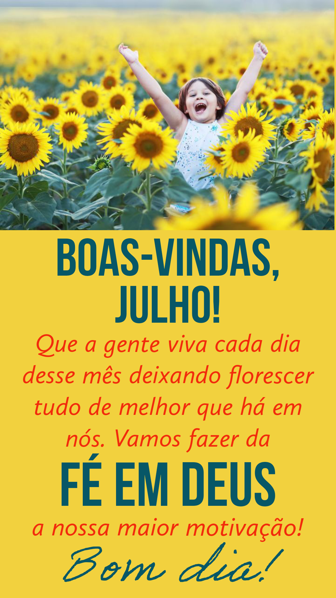 Boas vindas julho