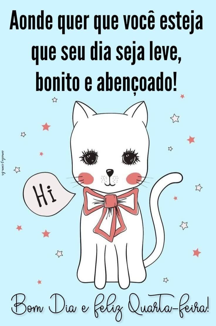 Bom dia e feliz quarta-feira