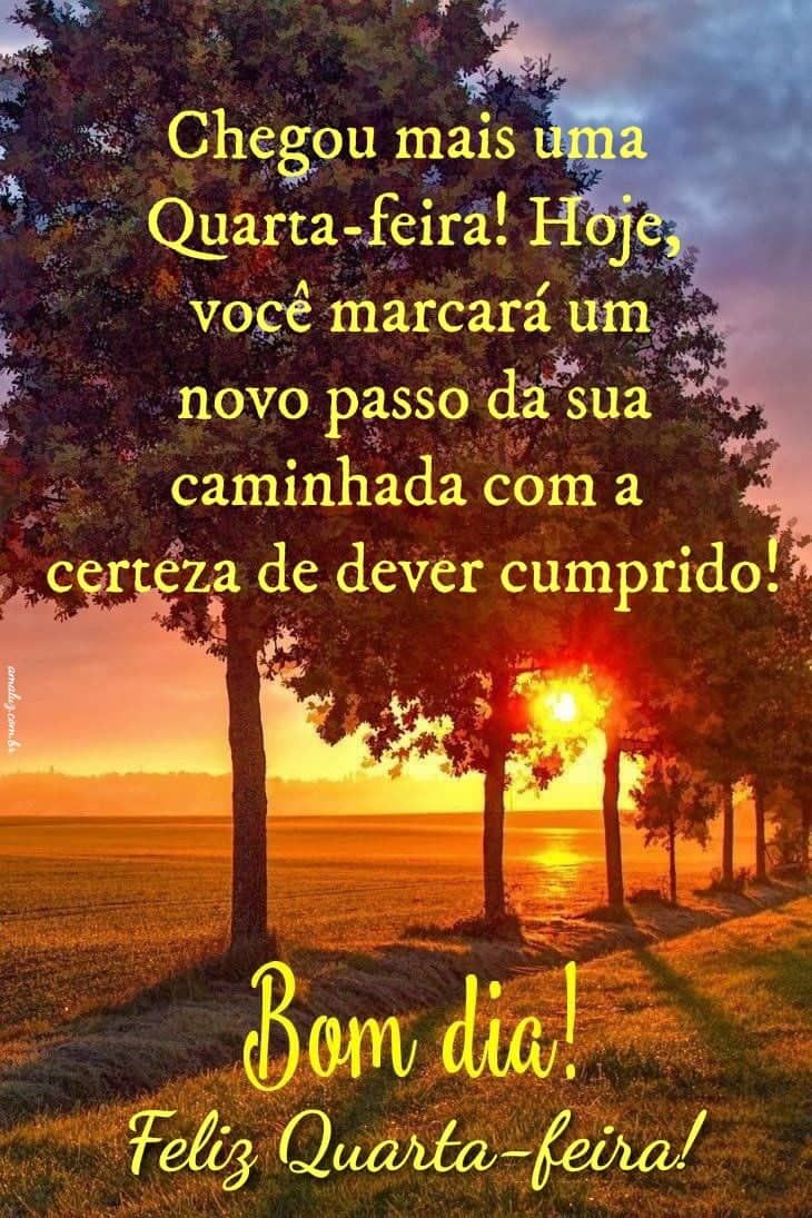 Bom dia feliz quarta feira