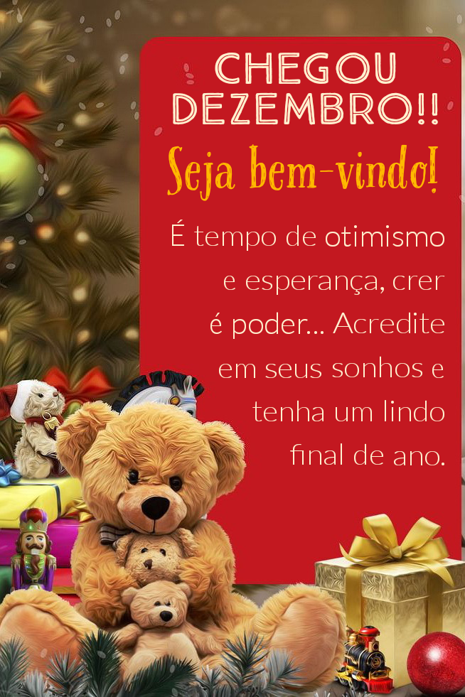 Chegou dezembro seja bem vindo