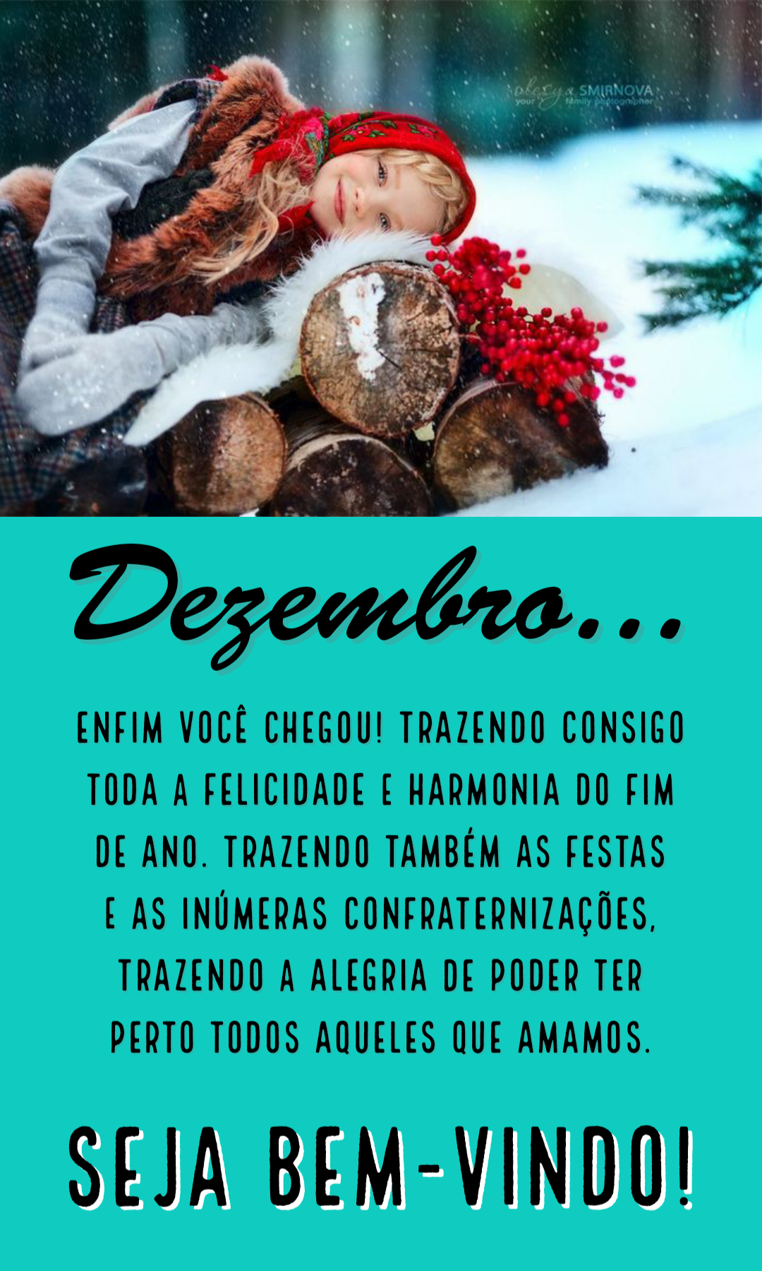 Dezembro seja muito bem vindo mensagens