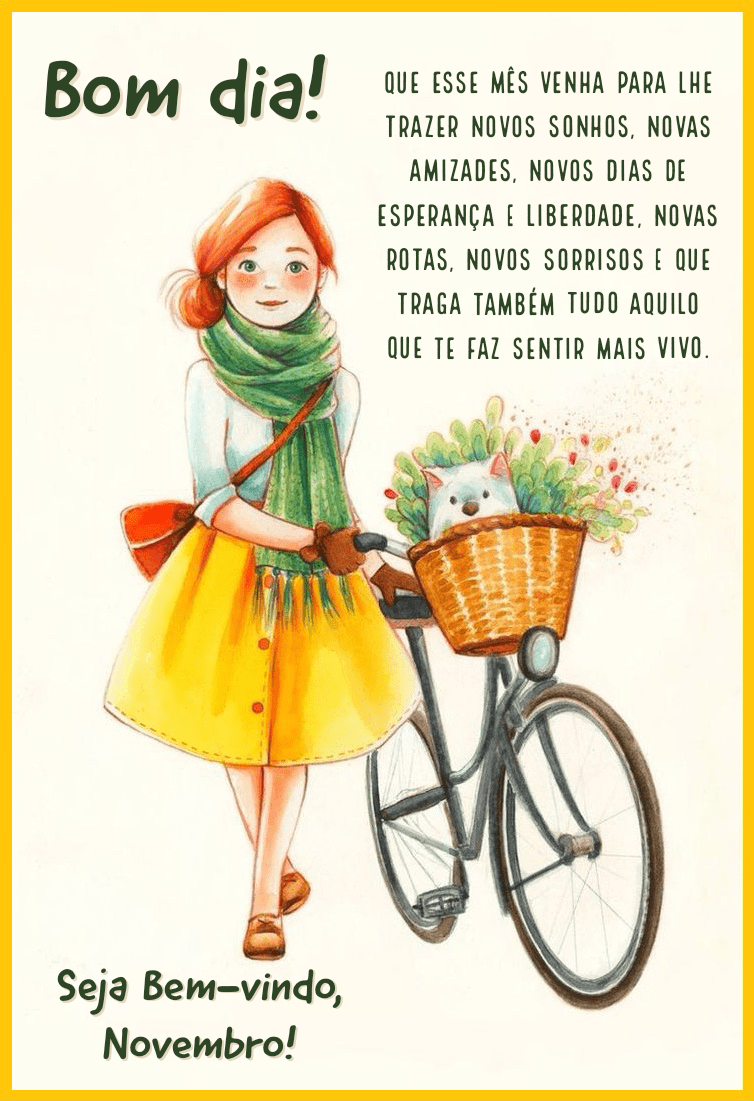 Frases curtas bem vindo novembro