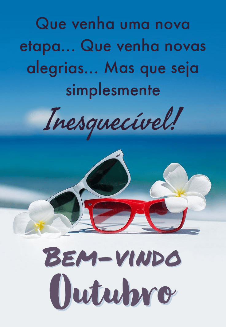 Frases curtas e bem vindo outubro
