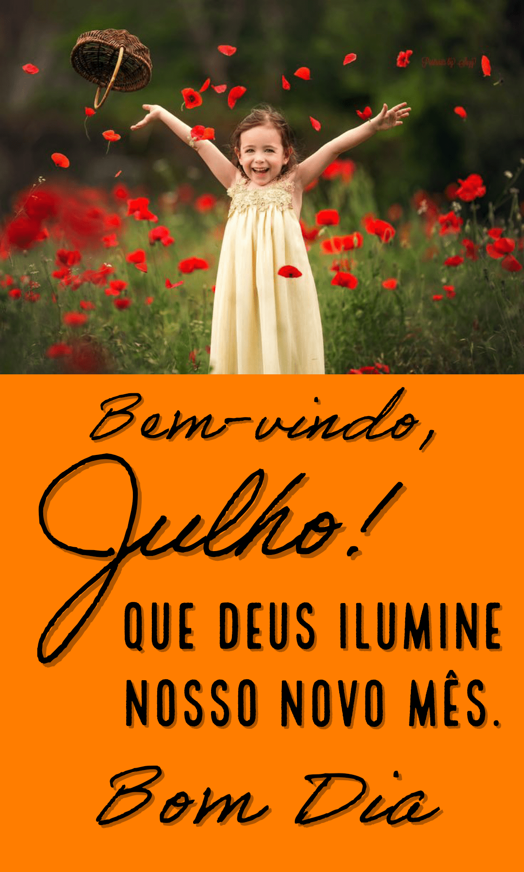 Mensagens de bem vindo julho