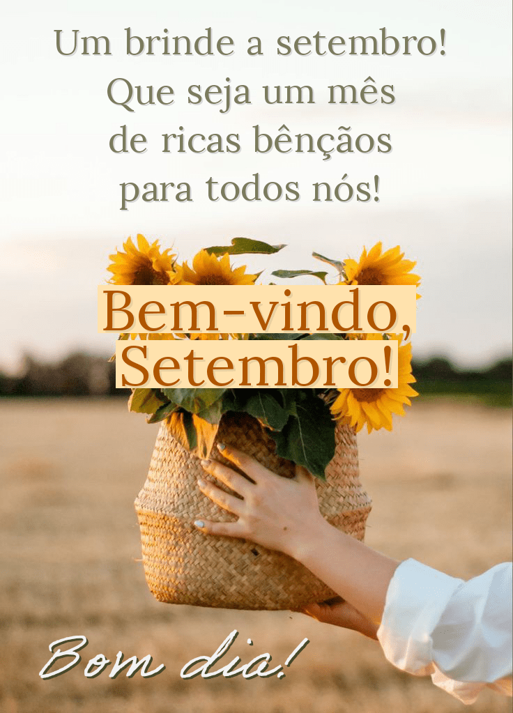 Mensagens de bem vindo setembro