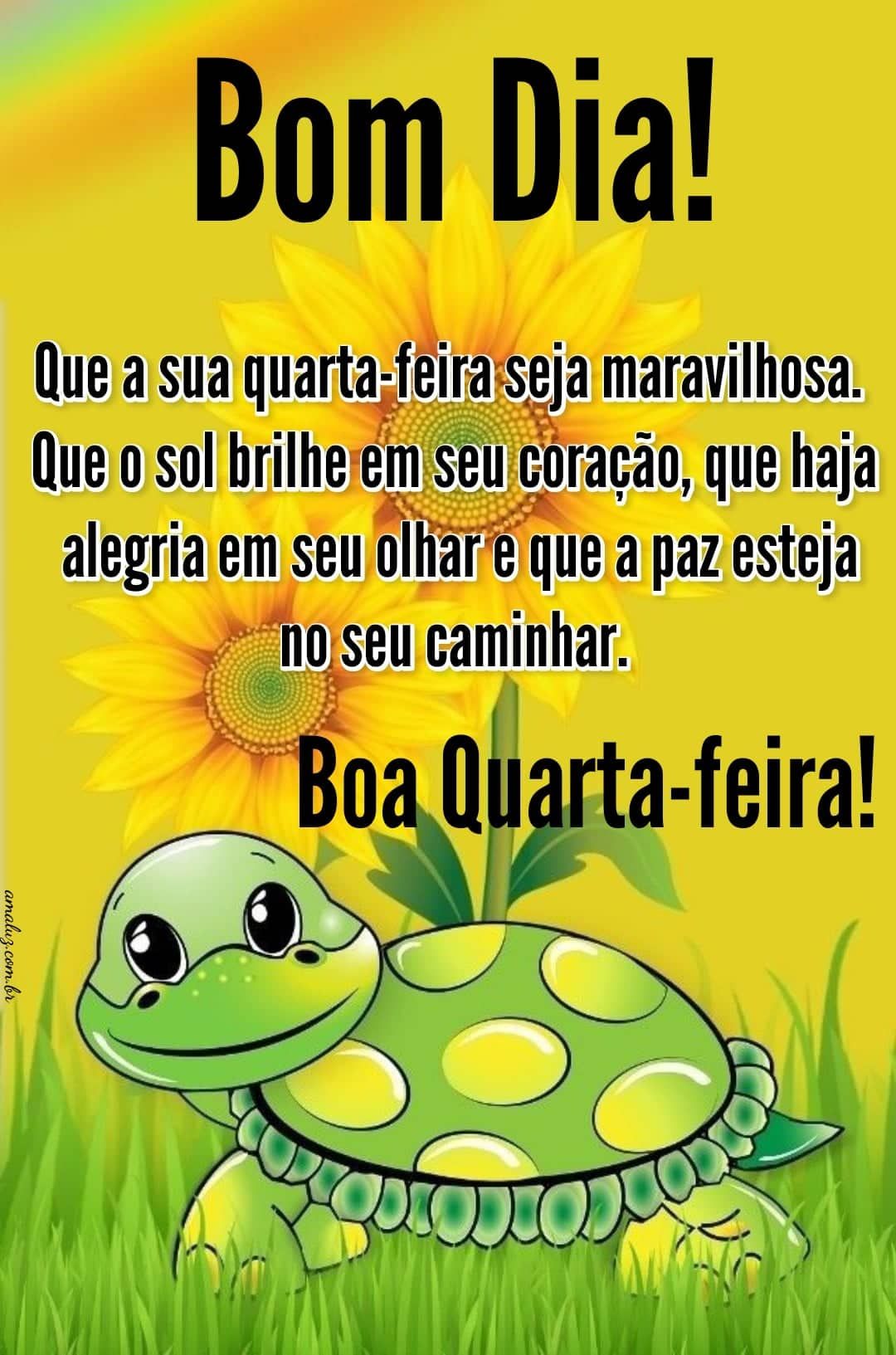 Passando para desejar um bom dia e boa quarta feira