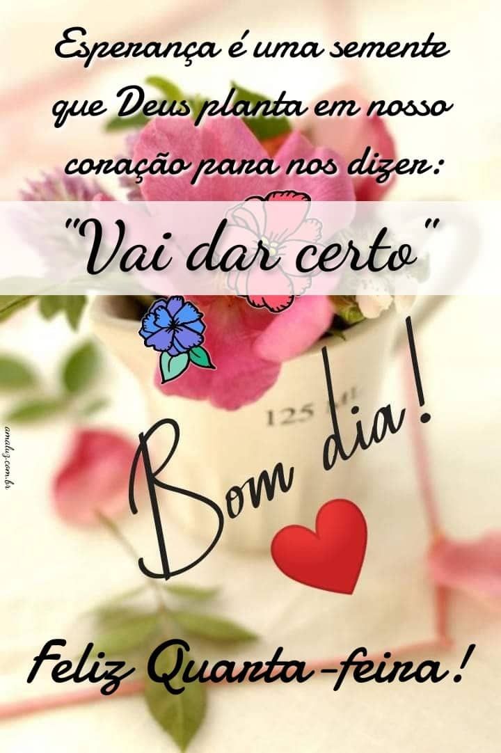 Passando para desejar uma feliz quarta feira