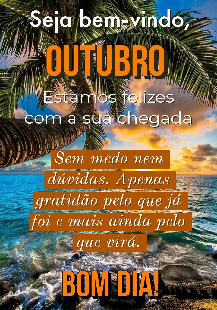 Seja bem vindo outubro frases