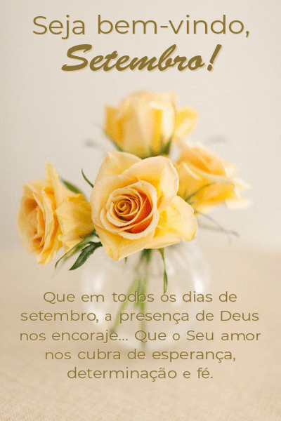 Seja bem vindo setembro com frases