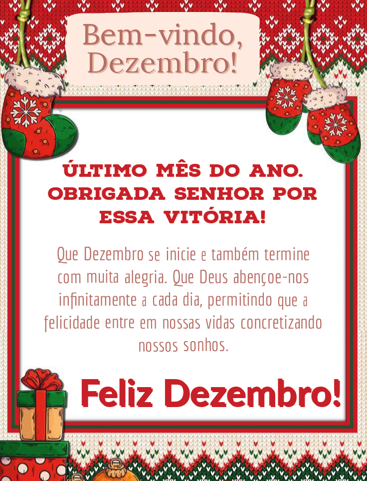 Último mês do ano feliz dezembro